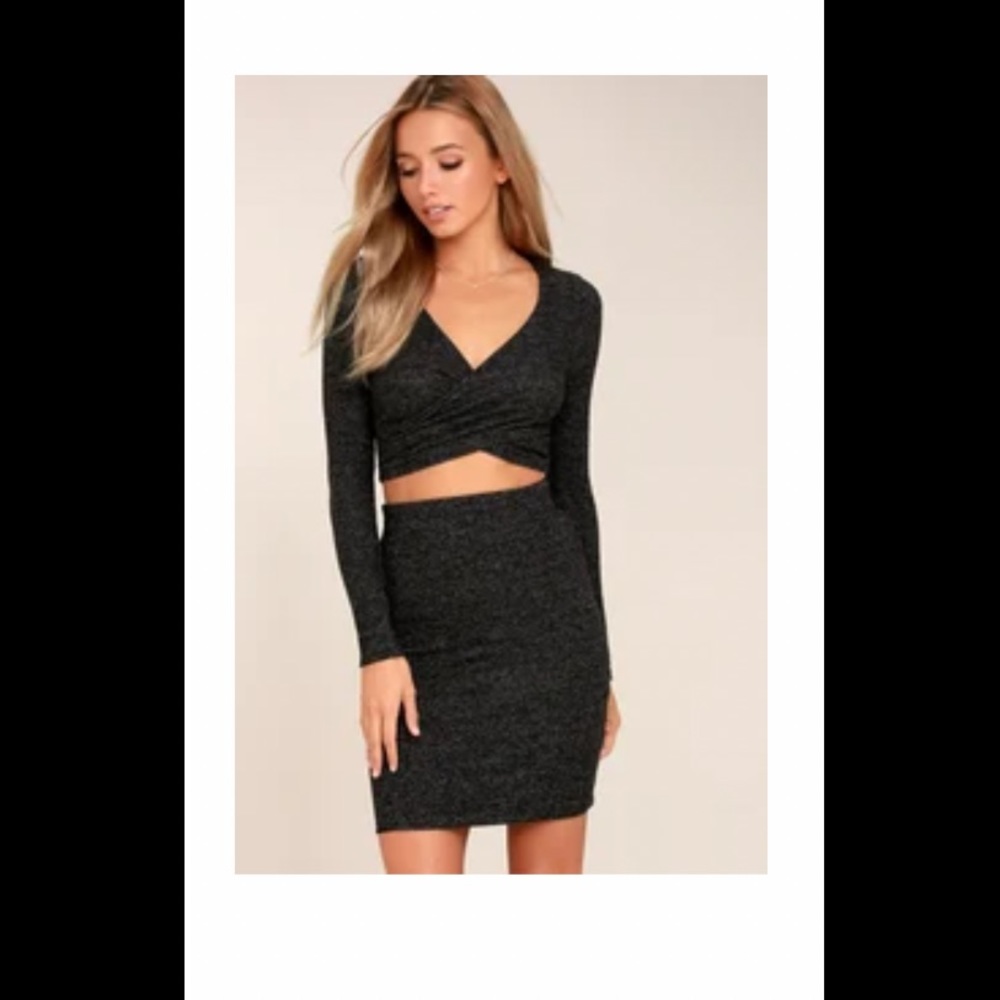 Crop top and skirt set